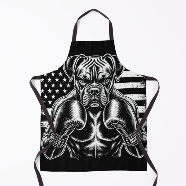 Item preview, Vintage Boxer Dog Boxing USA Line Art designed and sold by Petsthetic.