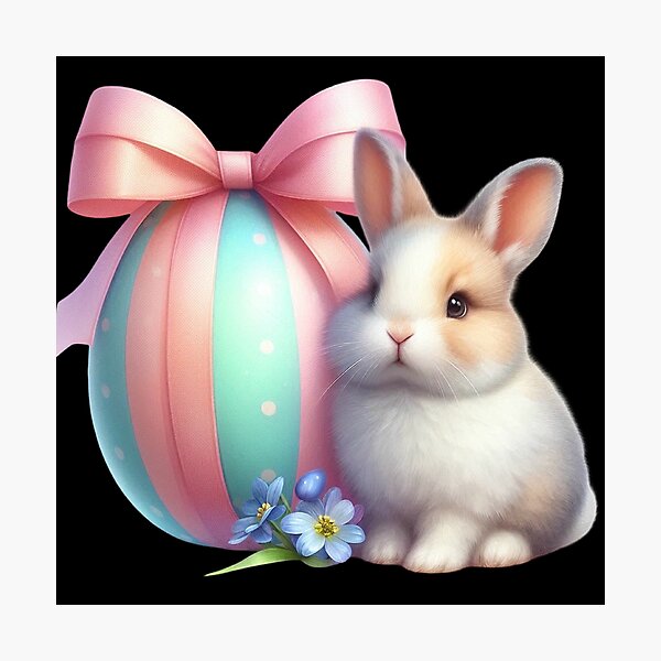 Aperçu de l'œuvre Lapin de Pâques et œuf décoré créée et vendue par Codavid85.