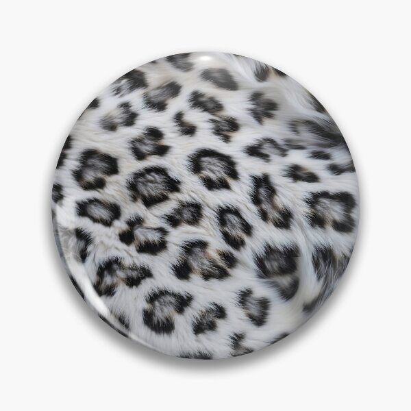 Item preview, Snow Leopard Fur Pattern - Realistic White & Grey Rosette Design designed and sold by Nine Lives Studio.