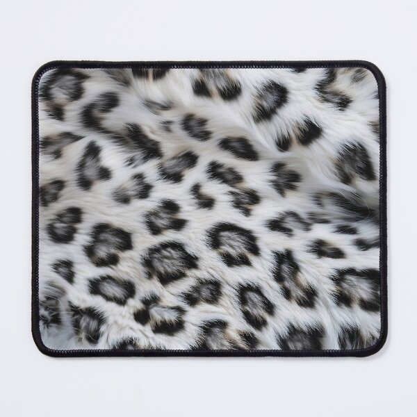 Item preview, Snow Leopard Fur Pattern - Realistic White & Grey Rosette Design designed and sold by Nine Lives Studio.