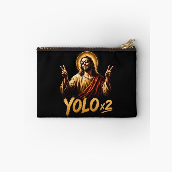 Item preview, Jesus YOLO x2 Sacred Humor with Haloed Peace Signs designed and sold by Victor Shadehorn.