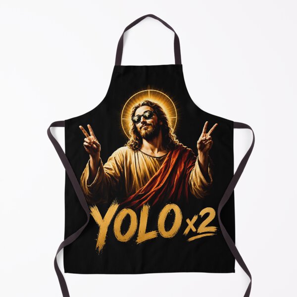 Item preview, Jesus YOLO x2 Sacred Humor with Haloed Peace Signs designed and sold by Victor Shadehorn.