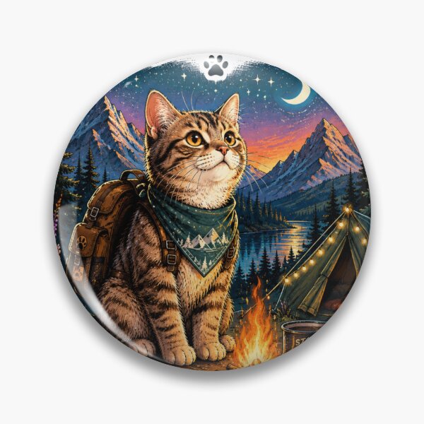 Item preview, Life Is Better With A Cat | Camping Adventure Vintage T-Shirt designed and sold by DMQ-Designs.