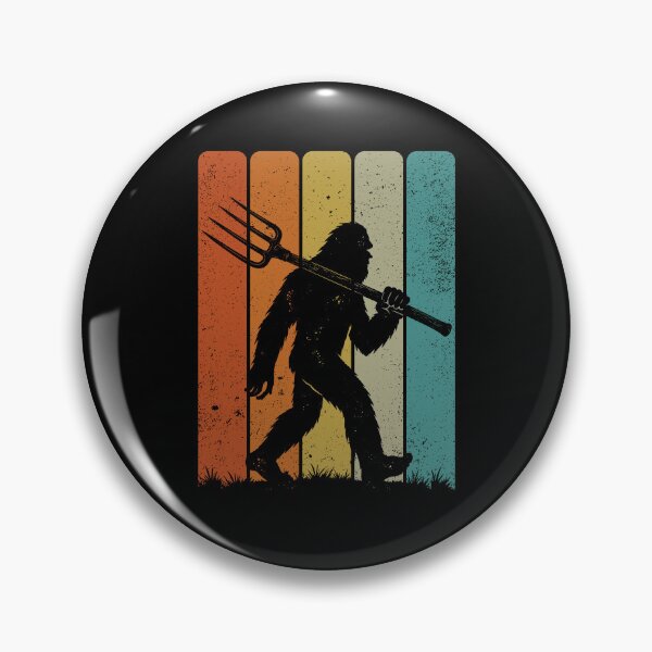 Item preview, Bigfoot Farmer - Retro Sasquatch Carrying a Pitchfork designed and sold by gunaone-design.