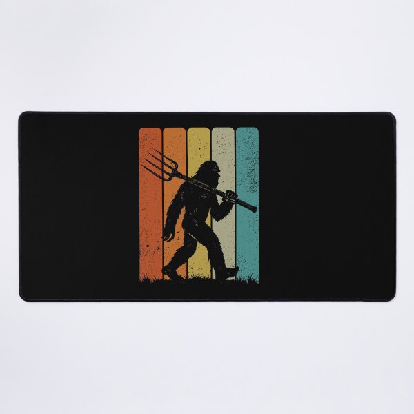 Item preview, Bigfoot Farmer - Retro Sasquatch Carrying a Pitchfork designed and sold by gunaone-design.
