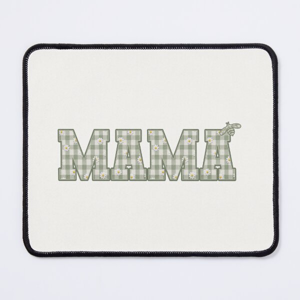 Item preview, Sage Green Gingham Mama Patch - Daisy & Bee Applique Style designed and sold by thelexiverse.