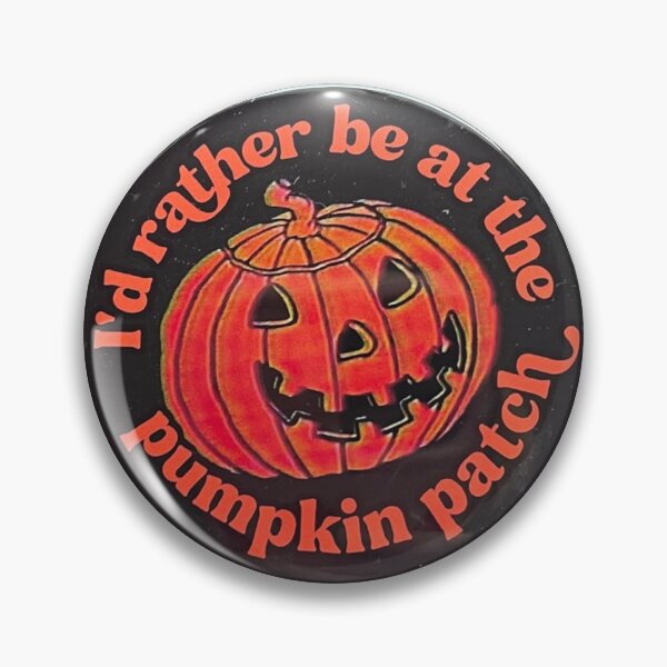 Item preview, Vintage pumpkin pin “ I’d rather be at the pumpkin patch” designed and sold by PrairieWitch.