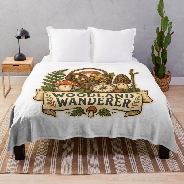 Item preview, Woodland Wanderer Mushroom Badge designed and sold by Tatsed.