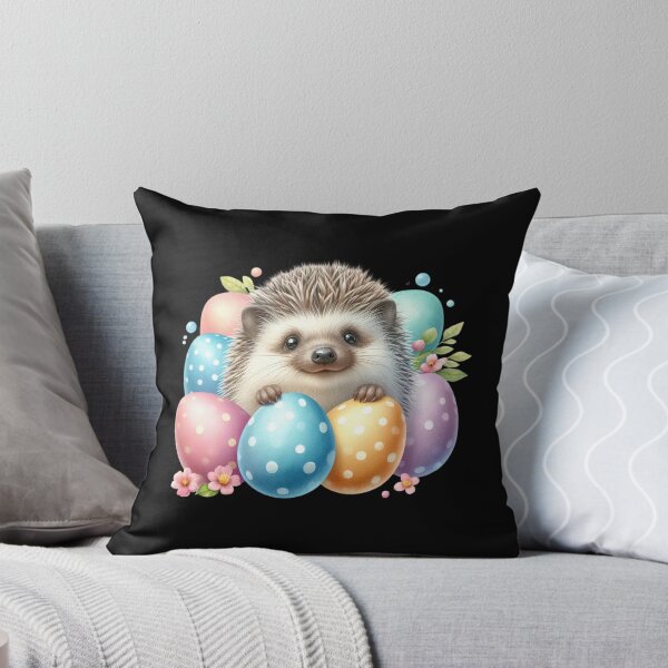 Item preview, Hedgehog and Colorful Easter Eggs designed and sold by Codavid85.