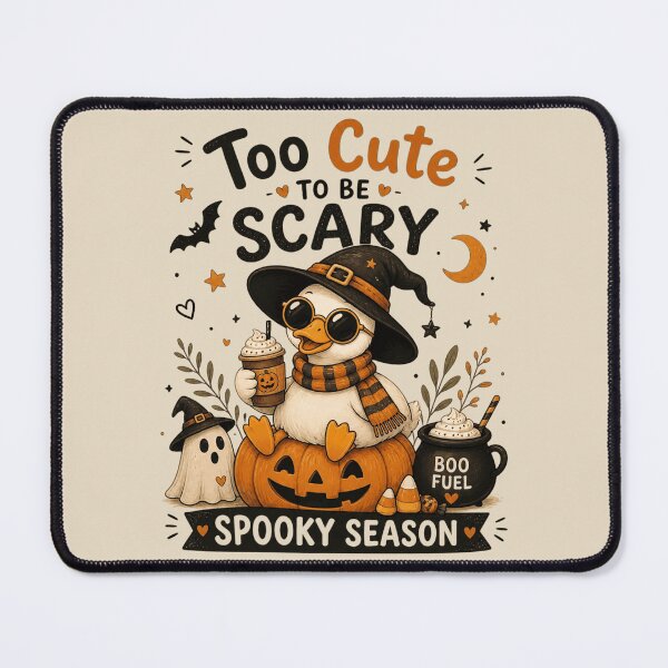 Item preview, Too Cute to Be Scary Halloween Duck Design - Cute Witch Duck Pumpkin Spooky Season Illustration designed and sold by WillCraftx.