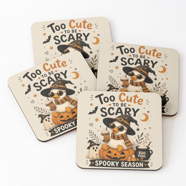 Item preview, Too Cute to Be Scary Halloween Duck Design - Cute Witch Duck Pumpkin Spooky Season Illustration designed and sold by WillCraftx.