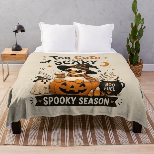 Item preview, Too Cute to Be Scary Halloween Duck Design - Cute Witch Duck Pumpkin Spooky Season Illustration designed and sold by WillCraftx.