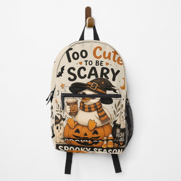 Item preview, Too Cute to Be Scary Halloween Duck Design - Cute Witch Duck Pumpkin Spooky Season Illustration designed and sold by WillCraftx.