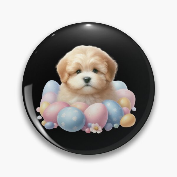 Item preview, Puppy Surrounded by Colorful Eggs designed and sold by Codavid85.