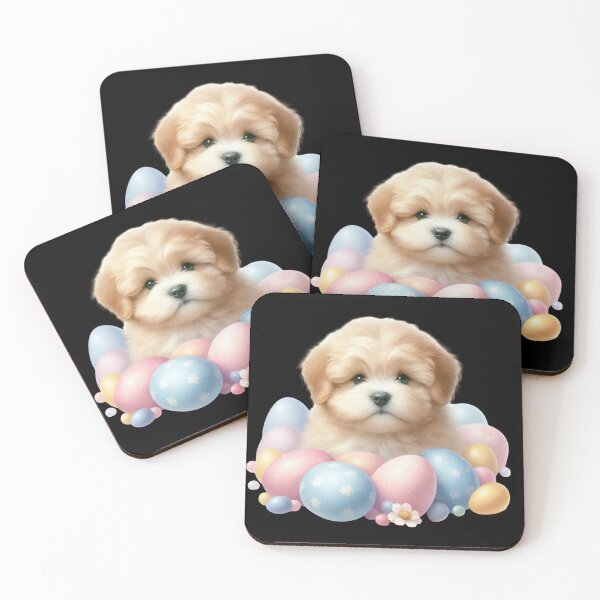 Item preview, Puppy Surrounded by Colorful Eggs designed and sold by Codavid85.