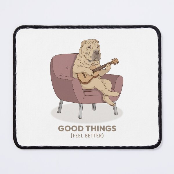 Item preview, Shar Pei Ukulele Player Vintage Aesthetic designed and sold by COZY VINTAGE animal.