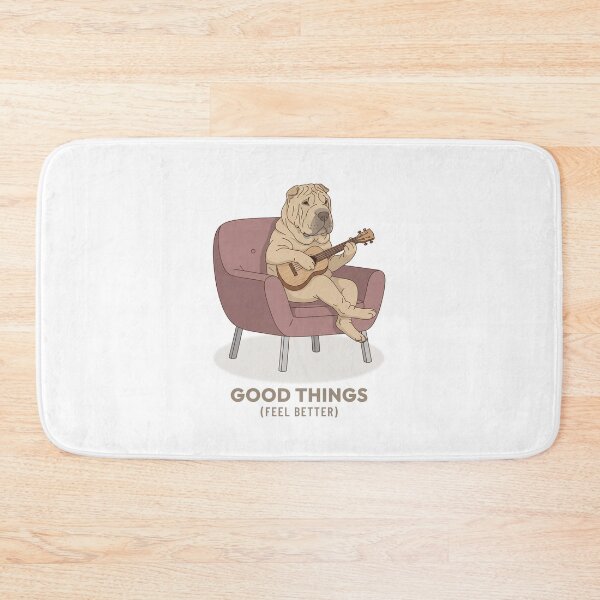 Item preview, Shar Pei Ukulele Player Vintage Aesthetic designed and sold by COZY VINTAGE animal.