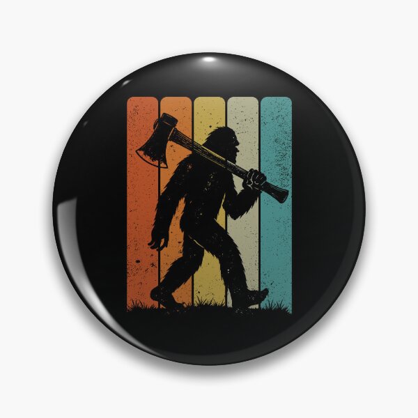 Item preview, Bigfoot Firefighter - Retro Sasquatch Carrying a Fire Axe designed and sold by gunaone-design.