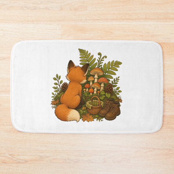 Item preview, Curious Fox Mushroom Walk designed and sold by Tatsed.