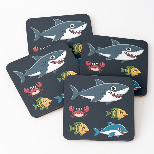 Item preview, Shark and aquatic life stickers designed and sold by BUTTER7FLY.