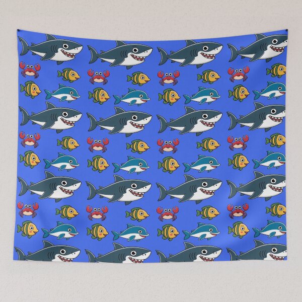 Item preview, Shark and aquatic life stickers designed and sold by BUTTER7FLY.