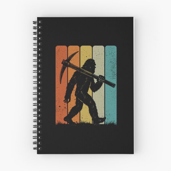 Item preview, Bigfoot Miner - Retro Sasquatch Carrying A Pickaxe designed and sold by gunaone-design.