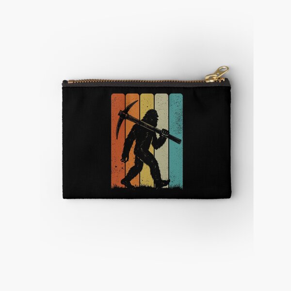Item preview, Bigfoot Miner - Retro Sasquatch Carrying A Pickaxe designed and sold by gunaone-design.