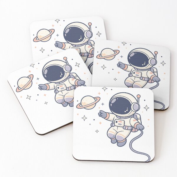Item preview, Cute Floating Astronaut with Saturn designed and sold by ZIZO1991.