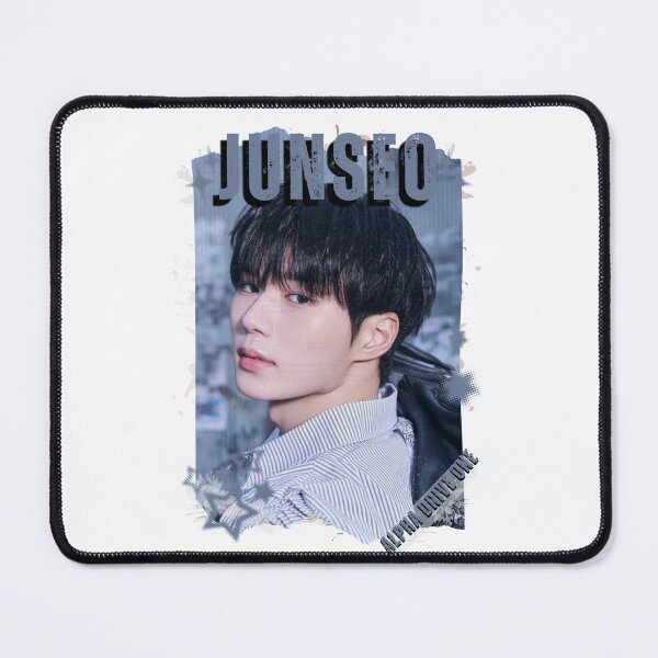 Item preview, ALPHA DRIVE ONEe (ALD1) Junseo Global KPOP Boy Group Black and White Collage Digital Art Portrait designed and sold by AJUNICE STUDIO.