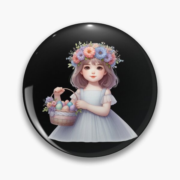 Item preview, Girl with Floral Crown and Basket designed and sold by Codavid85.