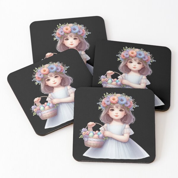 Item preview, Girl with Floral Crown and Basket designed and sold by Codavid85.