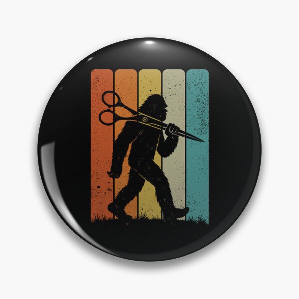 Item preview, Bigfoot Barber - Retro Sasquatch Carrying a Giant Scissors designed and sold by gunaone-design.