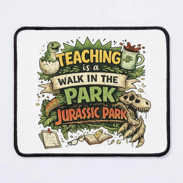 Item preview, Teaching Is a Walk in the Park – Funny Teacher Quote Design designed and sold by SP319.