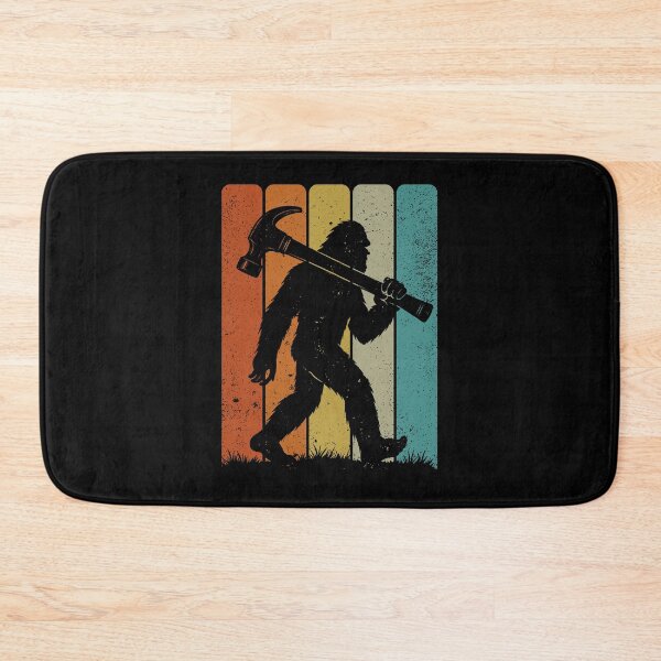 Item preview, Bigfoot Carpenter — Retro Sasquatch Woodworking designed and sold by gunaone-design.