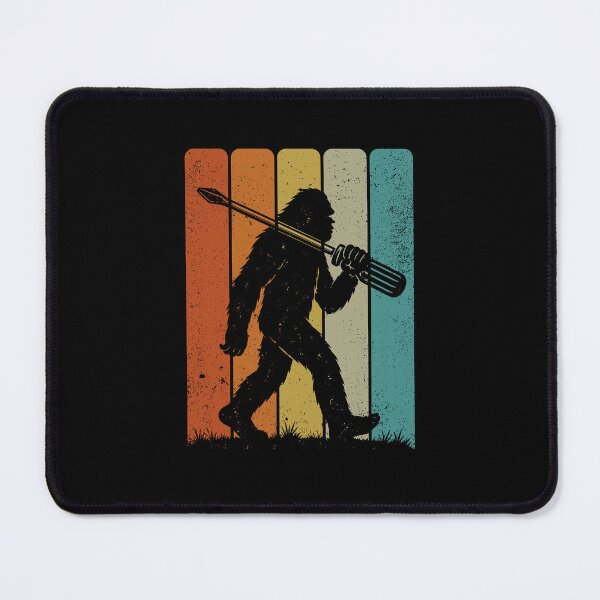 Item preview, Bigfoot Electrician - Retro Sasquatch carrying a Giant Screwdriver designed and sold by gunaone-design.