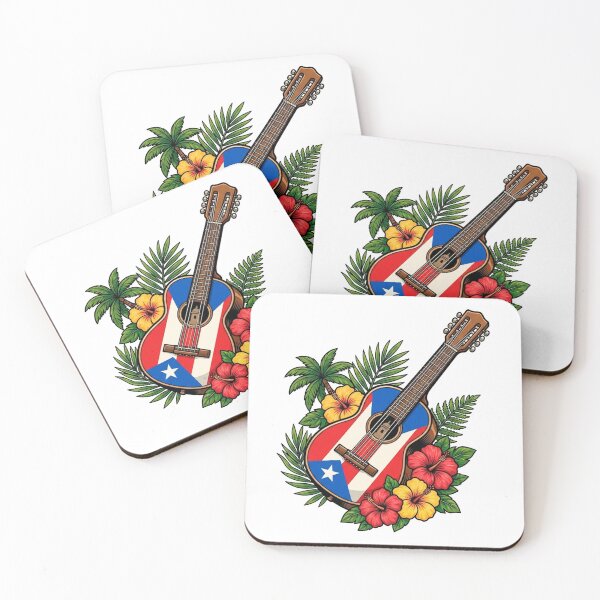 Item preview, Four Puerto Ricans with the Puerto Rican Flag | Boricua Tropical Art designed and sold by StudioBase.