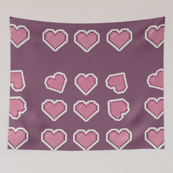 Item preview, Pink heart pixel love designed and sold by Purpleclomb.