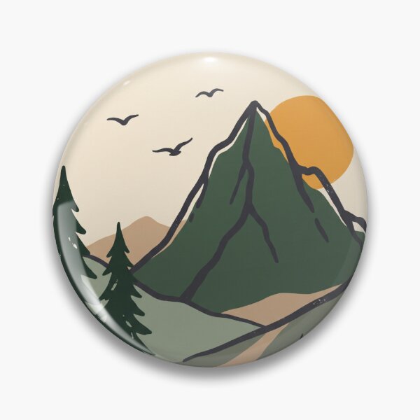 Item preview, Vintage Mountain Landscape for Calm Wilderness Escape Lovers designed and sold by FreshVibe Prints.