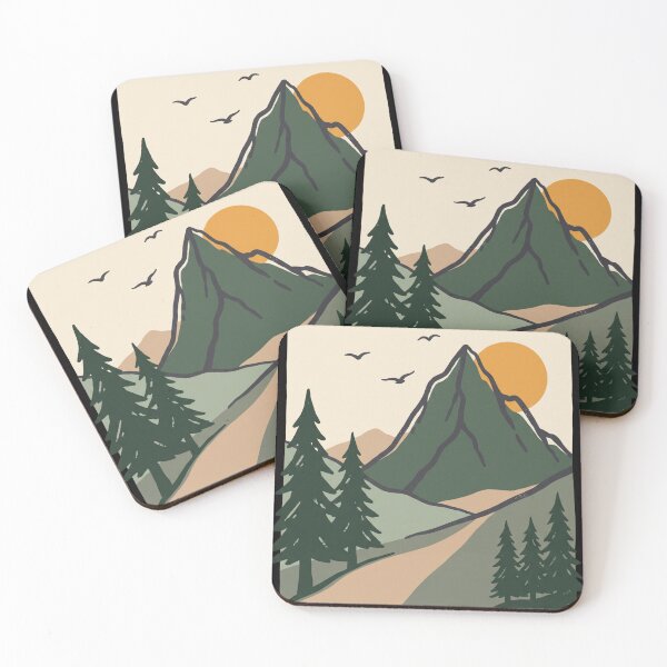Item preview, Vintage Mountain Landscape for Calm Wilderness Escape Lovers designed and sold by FreshVibe Prints.