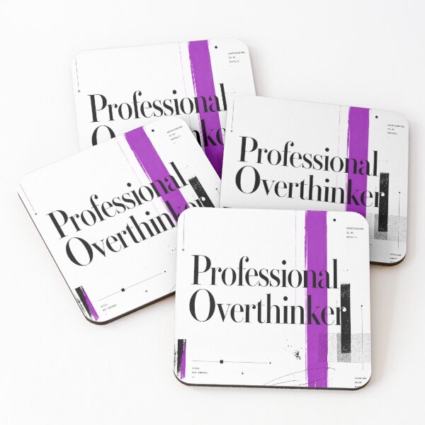 Item preview, Professional Overthinker Purple Typography designed and sold by tmoca.