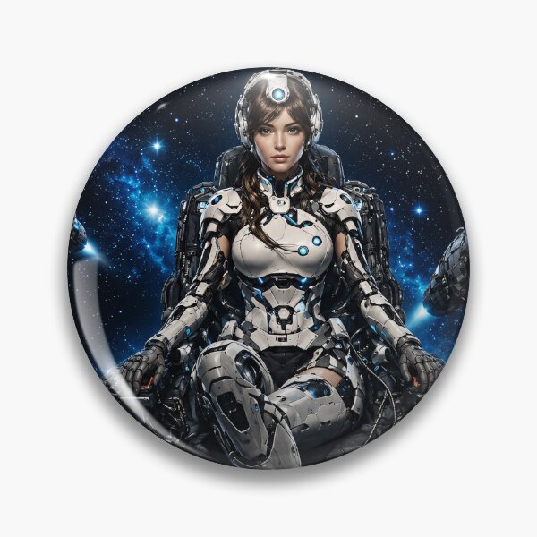 Item preview, Singularity Evolution Begins - Sci-Fi Cyborg Queen designed and sold by thirtyonestars.