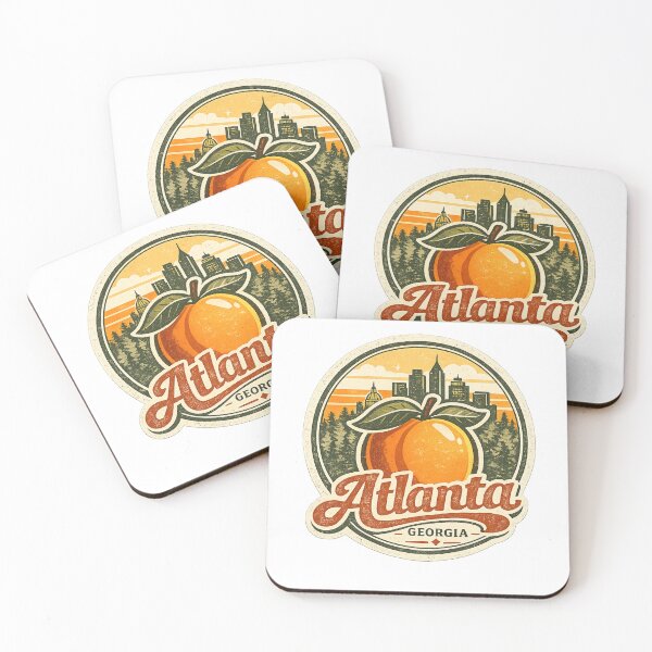 Item preview, Atlanta Peach Skyline designed and sold by CampAndCoast.