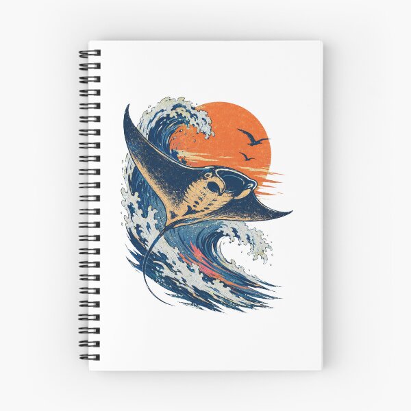 Item preview, Retro Manta Ray Ocean Wave designed and sold by Ora-kuro.