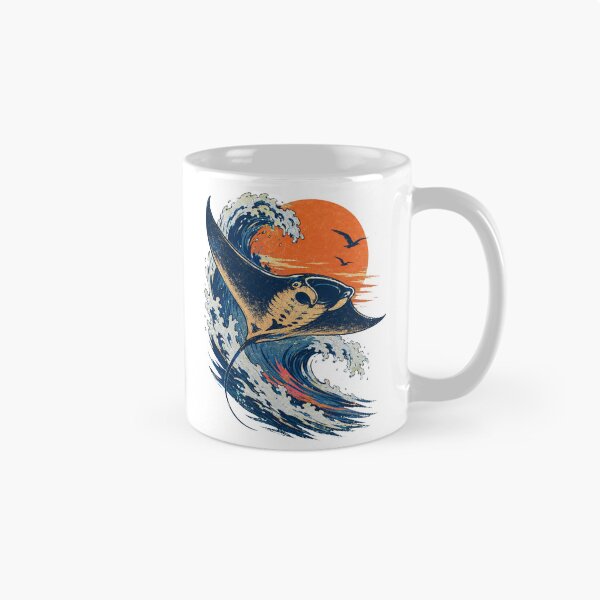 Item preview, Retro Manta Ray Ocean Wave designed and sold by Ora-kuro.