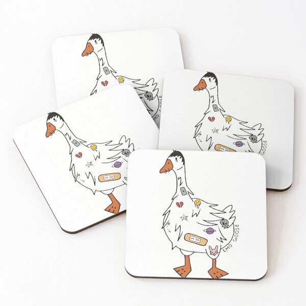 Item preview, Emo Goose with Tattoos & Piercings | Alternative Goth Bird Illustration designed and sold by aziza-doodles.