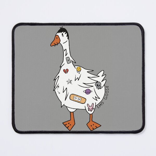 Item preview, Emo Goose with Tattoos & Piercings | Alternative Goth Bird Illustration designed and sold by aziza-doodles.