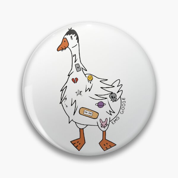 Item preview, Emo Goose with Tattoos & Piercings | Alternative Goth Bird Illustration designed and sold by aziza-doodles.