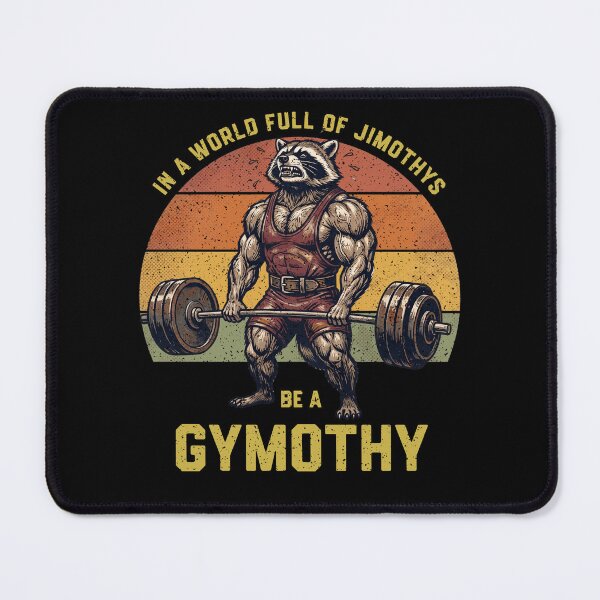 Item preview, Gymothy Raccoon Weightlifting Funny Workout designed and sold by d247.