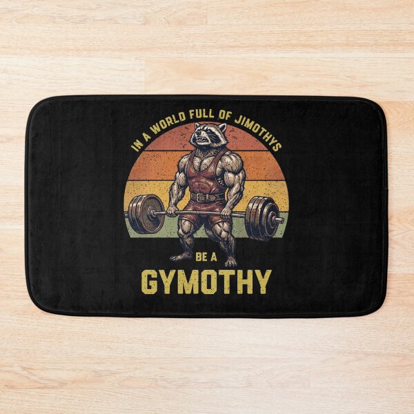 Item preview, Gymothy Raccoon Weightlifting Funny Workout designed and sold by d247.