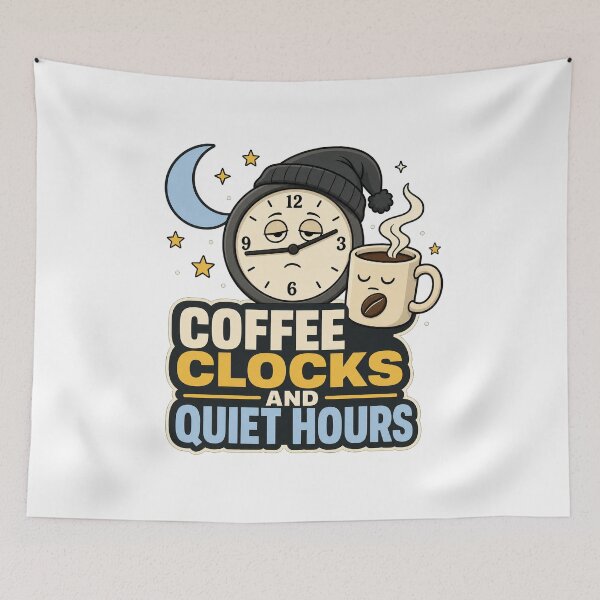 Item preview, Coffee Clocks Quiet Hours designed and sold by Tatsed.